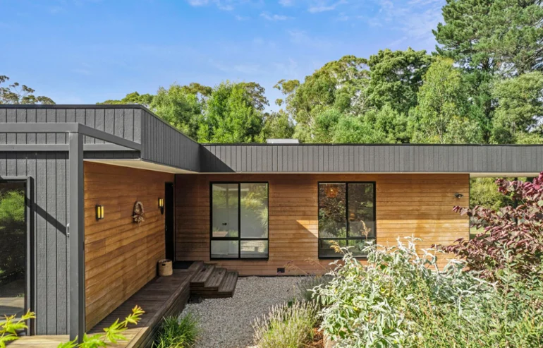 Modular Home Exterior Timber-Look Cladding